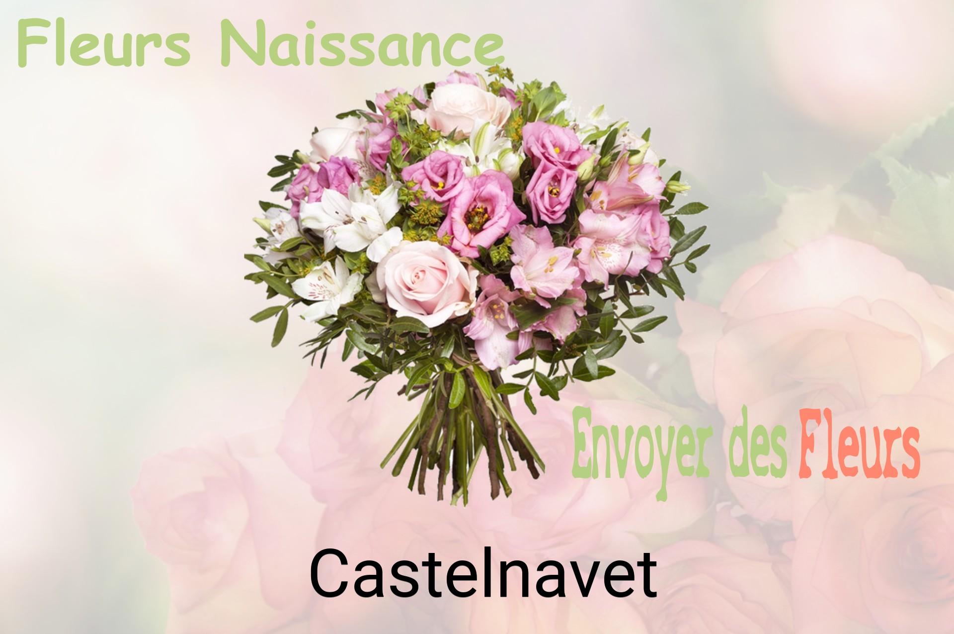 Bouquet de fleurs de naissance livré à Castelnavet